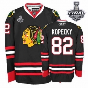 Reebok EDGE Tomas Kopecky Chicago Blackhawks Authentic With Stanley Cup Finals Jersey - Black