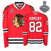 Reebok EDGE Tomas Kopecky Chicago Blackhawks Authentic Home With Stanley Cup Finals Jersey - Red