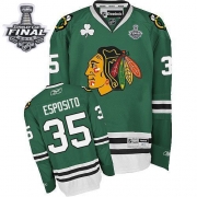 Reebok EDGE Tony Esposito Chicago Blackhawks Authentic With Stanley Cup Finals Jersey - Green