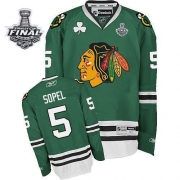 Reebok EDGE Brent Sopel Chicago Blackhawks Authentic With Stanley Cup Finals Jersey - Green