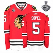 Reebok EDGE Brent Sopel Chicago Blackhawks Authentic Home With Stanley Cup Finals Jersey - Red