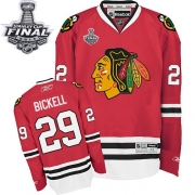 Reebok EDGE Bryan Bickell Chicago Blackhawks Authentic With Stanley Cup Finals Jersey - Red
