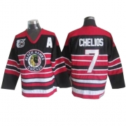 CCM Chris Chelios Chicago Blackhawks Premier 75TH Anniversary Jersey - Red/Black