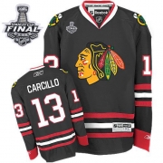 Reebok EDGE Daniel Carcillo Chicago Blackhawks Authentic With Stanley Cup Finals Jersey - Black