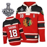 Denis Savard Chicago Blackhawks Old Time Hockey Sawyer Hooded Sweatshirt Authentic With Stanley Cup Finals Jersey - Red