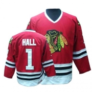 CCM Glean Hall Chicago Blackhawks Throwback Authentic Jersey - Red
