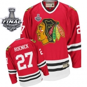 CCM Jeremy Roenick Chicago Blackhawks Throwback Authentic With Stanley Cup Finals Jersey - Red