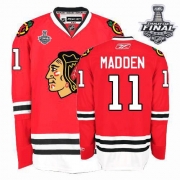 Reebok EDGE John Madden Chicago Blackhawks Authentic Home With Stanley Cup Finals Jersey - Red