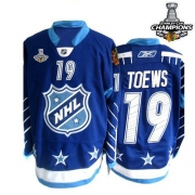 Reebok EDGE Jonathan Toews Chicago Blackhawks Authentic 2011 All Star With Stanley Cup Champions Jersey - Blue