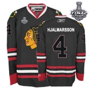 Reebok EDGE Niklas Hjalmarsson Chicago Blackhawks Authentic With Stanley Cup Finals Jersey - Black