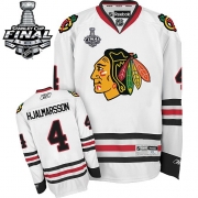 Reebok EDGE Niklas Hjalmarsson Chicago Blackhawks Authentic With Stanley Cup Finals Jersey - White