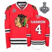 Reebok EDGE Niklas Hjalmarsson Chicago Blackhawks Authentic Home With Stanley Cup Finals Jersey - Red
