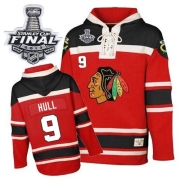 Bobby Hull Chicago Blackhawks Old Time Hockey Sawyer Hooded Sweatshirt Authentic With Stanley Cup Finals Jersey - Red