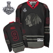 Reebok EDGE Bobby Hull Chicago Blackhawks Authentic With Stanley Cup Finals Jersey - Black Ice