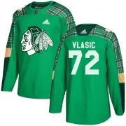 Adidas Alex Vlasic Chicago Blackhawks Men's Authentic St. Patrick's Day Practice Jersey - Green