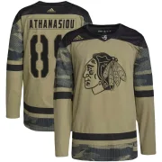 Adidas Andreas Athanasiou Chicago Blackhawks Youth Authentic Military Appreciation Practice Jersey - Camo