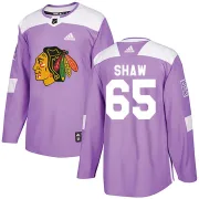 Adidas Andrew Shaw Chicago Blackhawks Men's Authentic Fights Cancer Practice Jersey - Purple