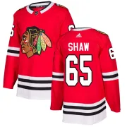 Adidas Andrew Shaw Chicago Blackhawks Men's Authentic Home Jersey - Red