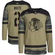 Adidas Bill White Chicago Blackhawks Youth Authentic Camo Military Appreciation Practice Jersey - White