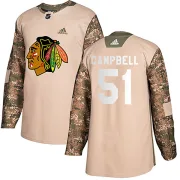 Adidas Brian Campbell Chicago Blackhawks Men's Authentic Veterans Day Practice Jersey - Camo