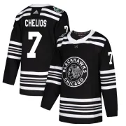Adidas Chris Chelios Chicago Blackhawks Youth Authentic 2019 Winter Classic Jersey - Black