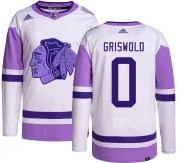Adidas Clark Griswold Chicago Blackhawks Men's Authentic Hockey Fights Cancer Jersey