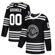 Adidas Clark Griswold Chicago Blackhawks Youth Authentic 2019 Winter Classic Jersey - Black