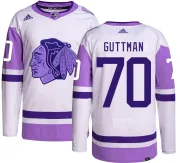 Adidas Cole Guttman Chicago Blackhawks Youth Authentic Hockey Fights Cancer Jersey