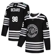 Adidas Connor Bedard Chicago Blackhawks Youth Authentic 2019 Winter Classic Jersey - Black