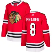 Adidas Curt Fraser Chicago Blackhawks Men's Authentic Home Jersey - Red