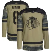 Adidas Curt Fraser Chicago Blackhawks Youth Authentic Military Appreciation Practice Jersey - Camo