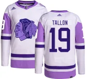 Adidas Dale Tallon Chicago Blackhawks Youth Authentic Hockey Fights Cancer Jersey