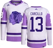 Adidas Daniel Carcillo Chicago Blackhawks Men's Authentic Hockey Fights Cancer Jersey