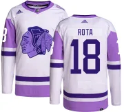 Adidas Darcy Rota Chicago Blackhawks Youth Authentic Hockey Fights Cancer Jersey