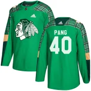 Adidas Darren Pang Chicago Blackhawks Youth Authentic St. Patrick's Day Practice Jersey - Green