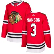 Adidas Dave Manson Chicago Blackhawks Men's Authentic Home Jersey - Red
