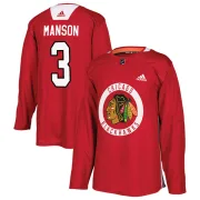 Adidas Dave Manson Chicago Blackhawks Men's Authentic Home Practice Jersey - Red
