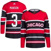 Adidas Dave Manson Chicago Blackhawks Men's Authentic Reverse Retro 2.0 Jersey - Red