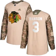 Adidas Dave Manson Chicago Blackhawks Youth Authentic Veterans Day Practice Jersey - Camo