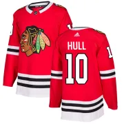Adidas Dennis Hull Chicago Blackhawks Men's Authentic Home Jersey - Red