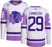 Adidas Drew Commesso Chicago Blackhawks Men's Authentic Hockey Fights Cancer Jersey