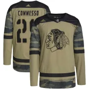 Adidas Drew Commesso Chicago Blackhawks Youth Authentic Military Appreciation Practice Jersey - Camo