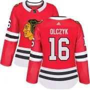 Adidas Ed Olczyk Chicago Blackhawks Women's Authentic Home Jersey - Red