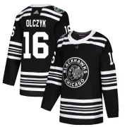 Adidas Ed Olczyk Chicago Blackhawks Youth Authentic 2019 Winter Classic Jersey - Black