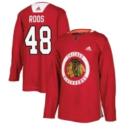 Adidas Filip Roos Chicago Blackhawks Men's Authentic Home Practice Jersey - Red