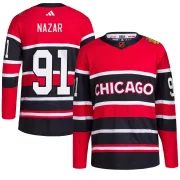 Adidas Frank Nazar Chicago Blackhawks Men's Authentic Reverse Retro 2.0 Jersey - Red