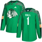 Adidas Glenn Hall Chicago Blackhawks Youth Authentic St. Patrick's Day Practice Jersey - Green