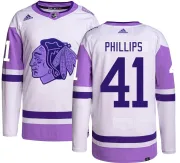 Adidas Isaak Phillips Chicago Blackhawks Men's Authentic Hockey Fights Cancer Jersey