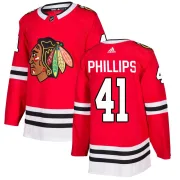 Adidas Isaak Phillips Chicago Blackhawks Men's Authentic Home Jersey - Red