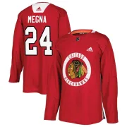 Adidas Jaycob Megna Chicago Blackhawks Youth Authentic Home Practice Jersey - Red